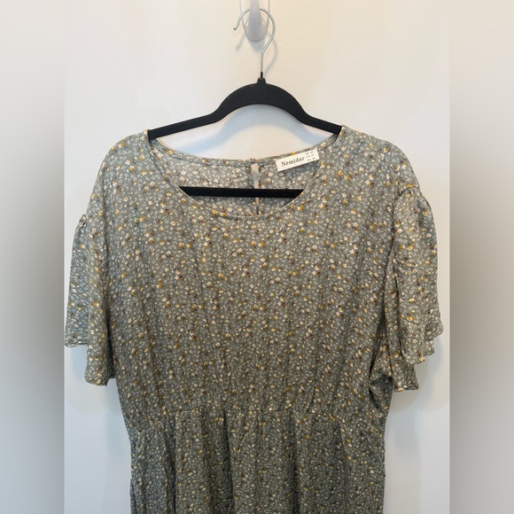 NWOT Nemidor Floral Maxi Dress in Mint Green - Size 22 - Picture 5 of 13